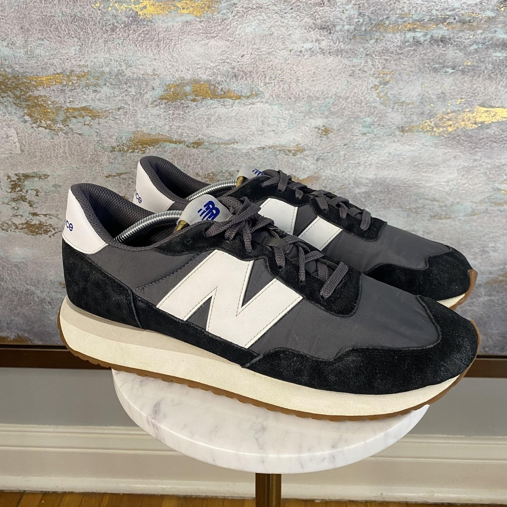 New Balance 237 Shoes Mens Size 11.5 Black Suede Athletic Sneakers MS237GA
